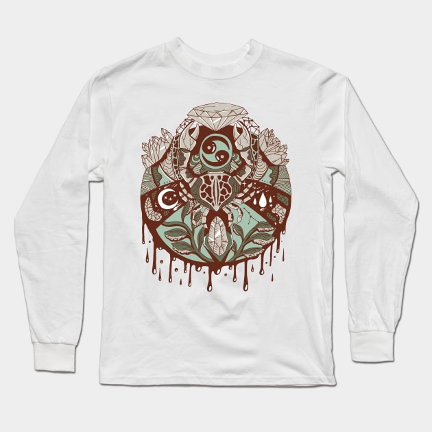 Rust Sage Mystic Cancer Zodiac Long Sleeve T-Shirt by kenallouis